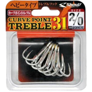 Shout Curve Point Treble Hooks