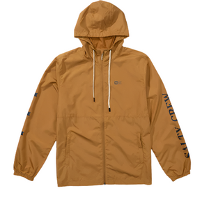 Brown hooded jacket with 'Salty Crew' logo