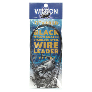 Wilson Deluxe Black Nylon Coated S/S Wire Leader