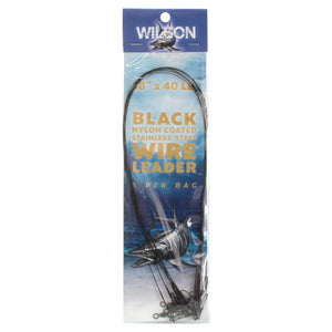 Wilson Deluxe Black Nylon Coated S/S Wire Leader