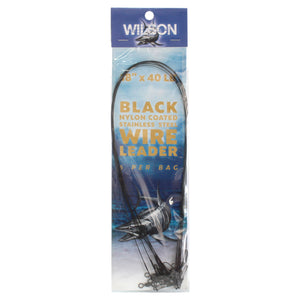 Wilson Deluxe  Black Nylon Coated S/S Wire Leader