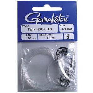 Gamakatsu Twin Hook Rig Black by Gamakatsu at Addict Tackle
