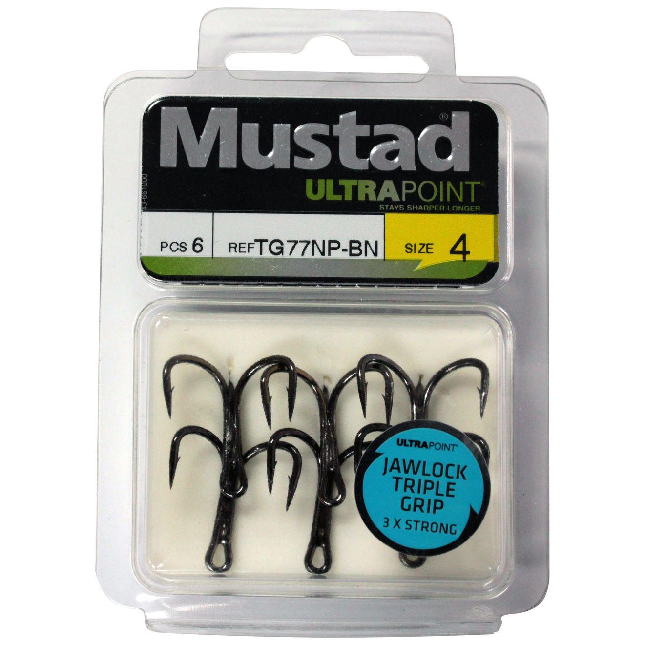 Mustad 3551-GL Gold Treble Hooks Size 10 Jagged Tooth Tackle