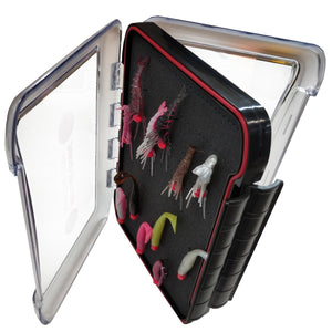 S Tackle Branded Red Tackle Box with Pre - Rigged PTS & Prawns - Addict Tackle