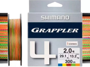 Shimano Grappler 4 PE Braid Multi Colour 300m - Addict Tackle