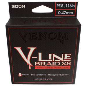 Venom V - Line 8 Strand Braid 300m - Addict Tackle