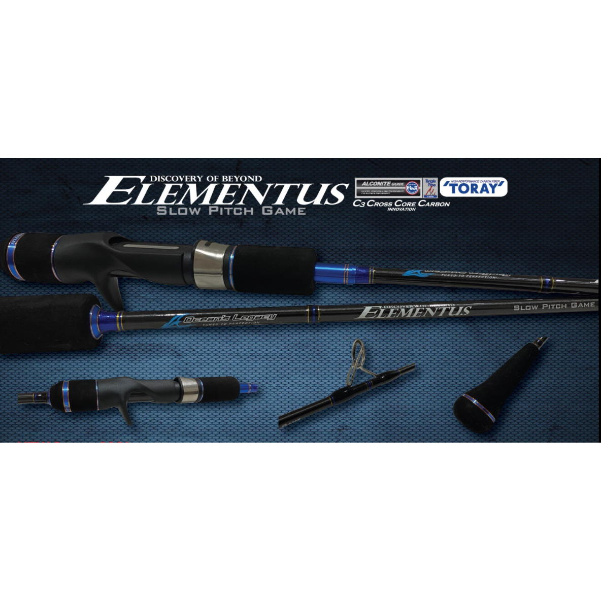 Oceans Legacy Elementus Slow Pitch Spin Jig Rod - Addict Tackle