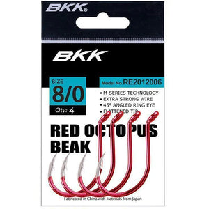 BKK Red Octopus Beak Fishing Hook by BKK at Addict Tackle