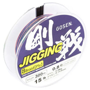 GOSEN JIGGING BRAID 8 PLY - 300m - Addict Tackle