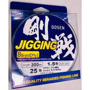 GOSEN JIGGING BRAID 8 PLY - 300m - Addict Tackle