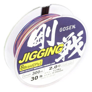 GOSEN JIGGING BRAID 8 PLY - 300m - Addict Tackle
