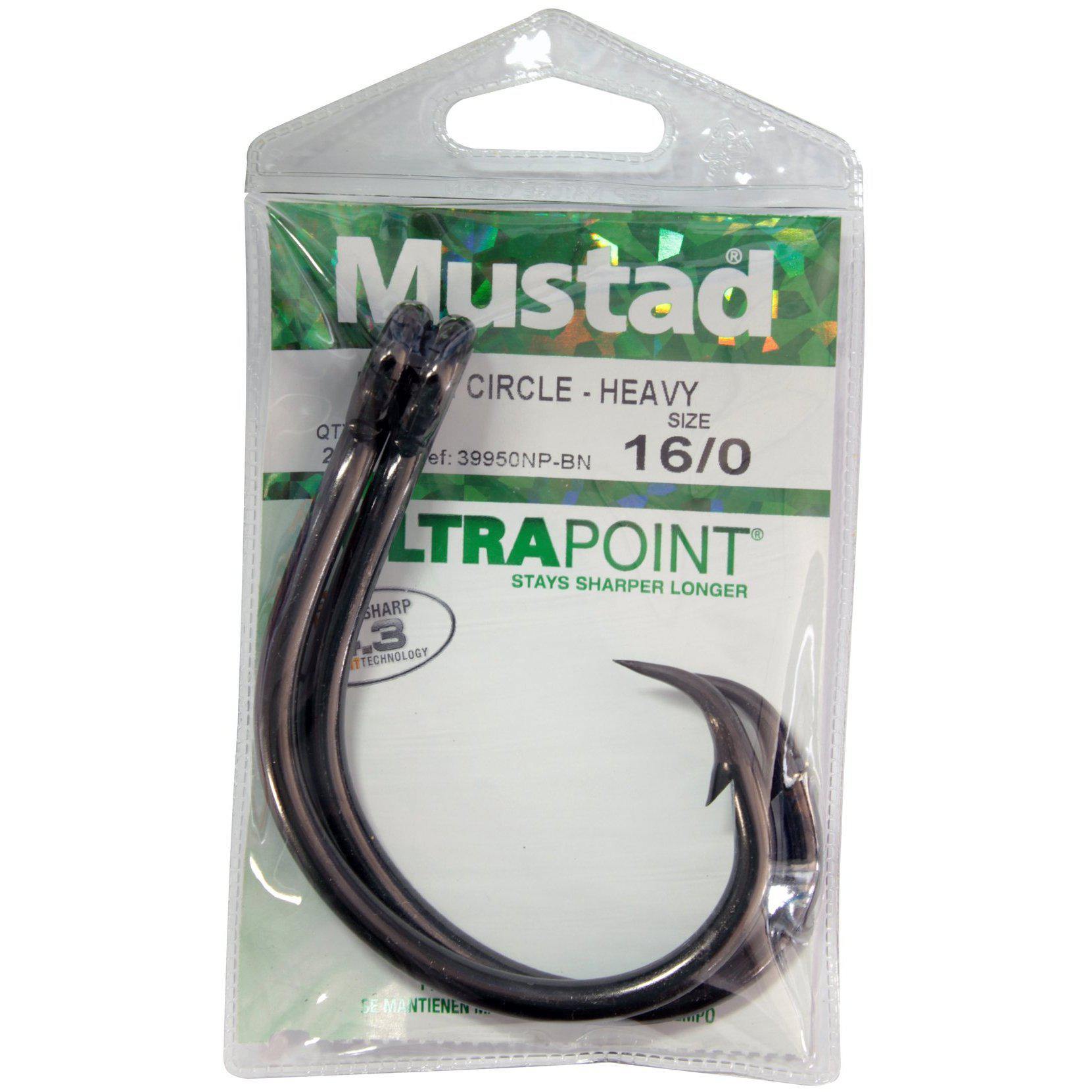 2 Pack Mustad 39943BLN-120 Ultra Point Size 12/0 4X Strong Demon Circle Hook