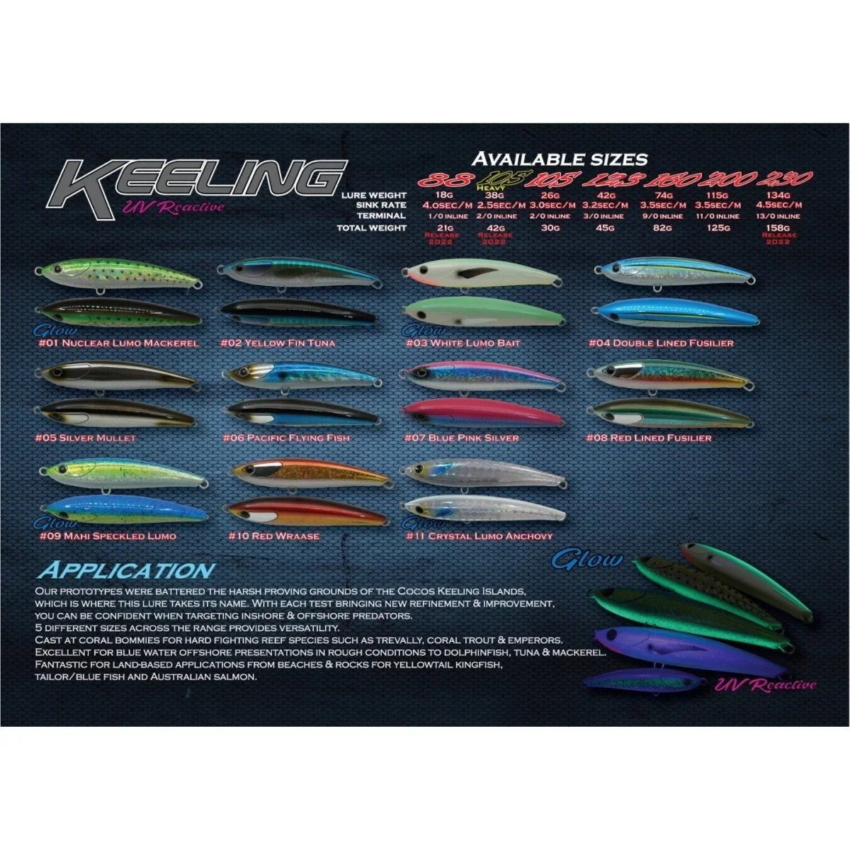 Ocean Legacy Keeling Lures 88mm Slow Sinking - Addict Tackle