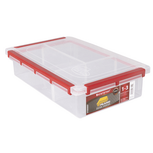 Plano Stowaway 1 - 3 Compartment Waterproof Tackle Tray - Addict Tackle