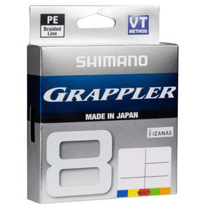 Shimano Grappler 8 PE Braid Multi Colour 300m - Addict Tackle