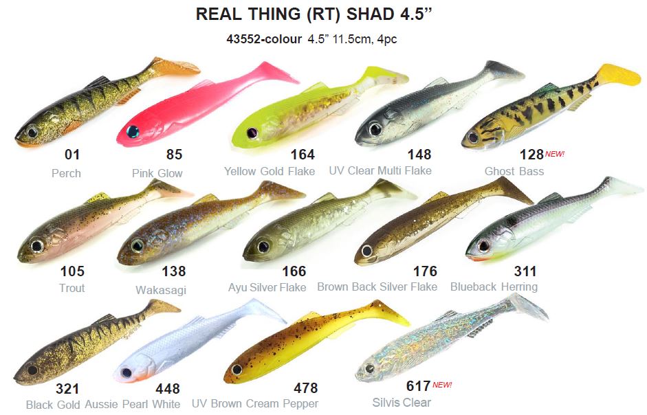 Molix Rt Shad Soft Plastic 4.5In