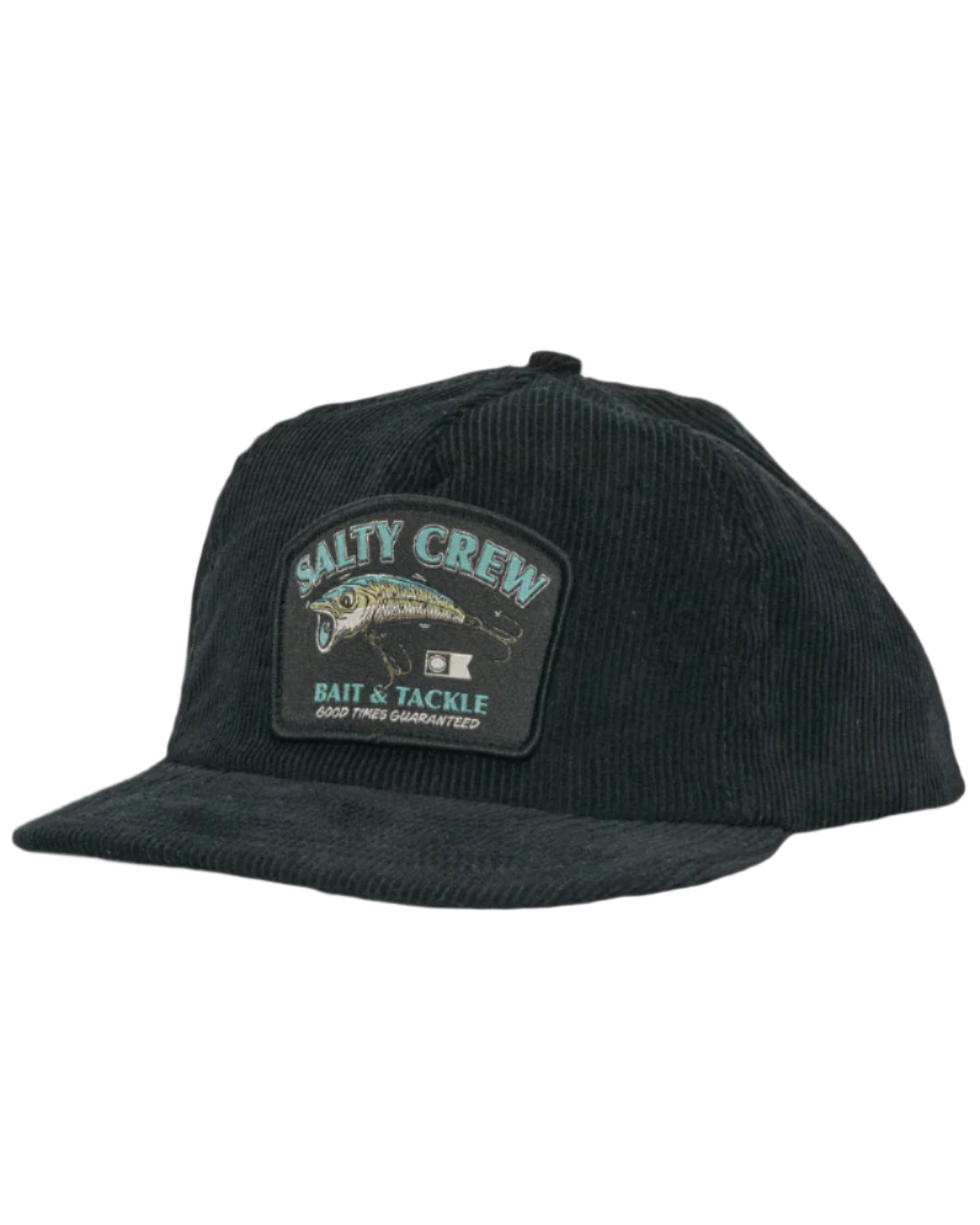 Black cap with Salty Crew logo on a white background
