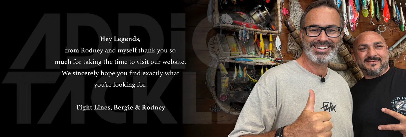 Bergie & Rodney giving thumbs up