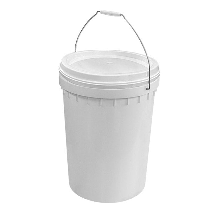 White 20L Fishing Bucket With Lid