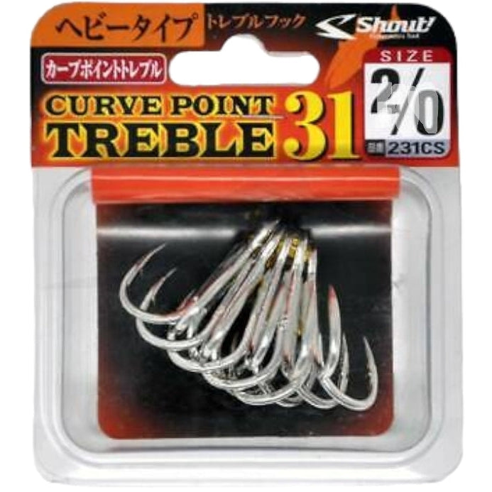 Shout Curve Point Treble Hooks