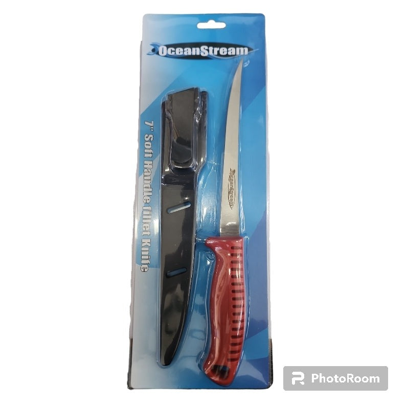 Oceanstream 7&#39; Soft Handle Fillet Knife With Sheath