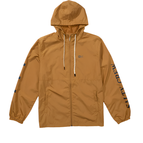 Brown hooded jacket with &#39;Salty Crew&#39; logo