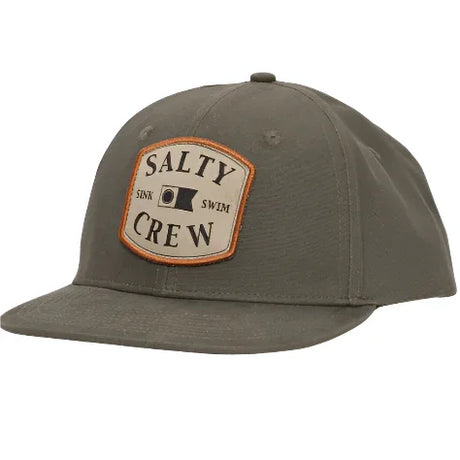 Green cap with Salty Crew logo on a white background