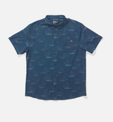 Salty Crew Breezer Perforated Button Up Shirt Navy