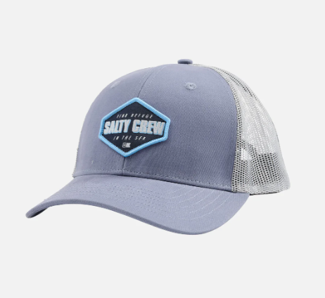 Salty Crew Shapely Retro Trucker Cap Captain’s Blue