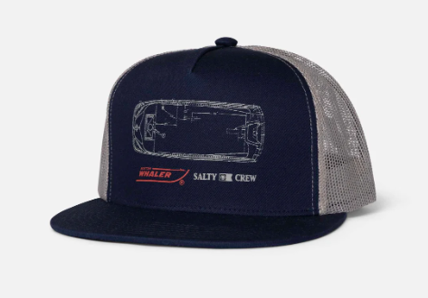 Salty Crew Whaler Trucker Cap in Navy i
