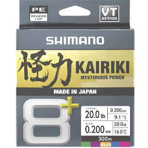 Shimano Kairiki 8+ Braid Fishing Line 300m - Addict Tackle