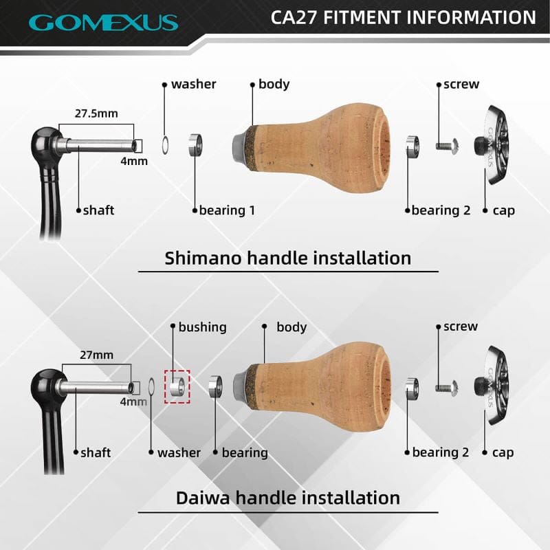 Gomexus Cork Reel Power Knob 27mm