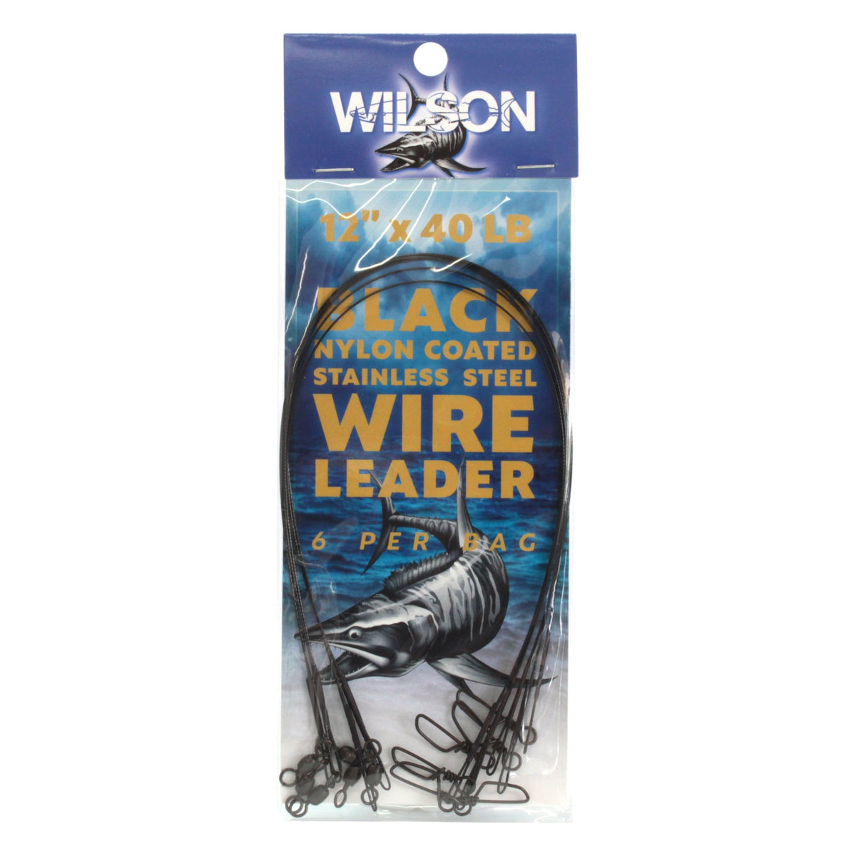 Wilson Deluxe  Black Nylon Coated S/S Wire Leader