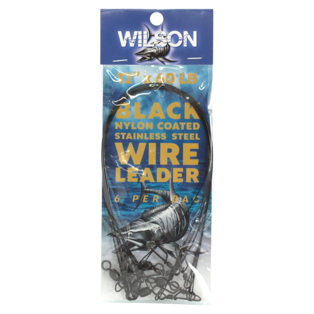Wilson Deluxe  Black Nylon Coated S/S Wire Leader