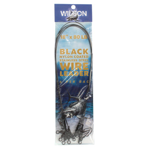 Wilson Deluxe  Black Nylon Coated S/S Wire Leader