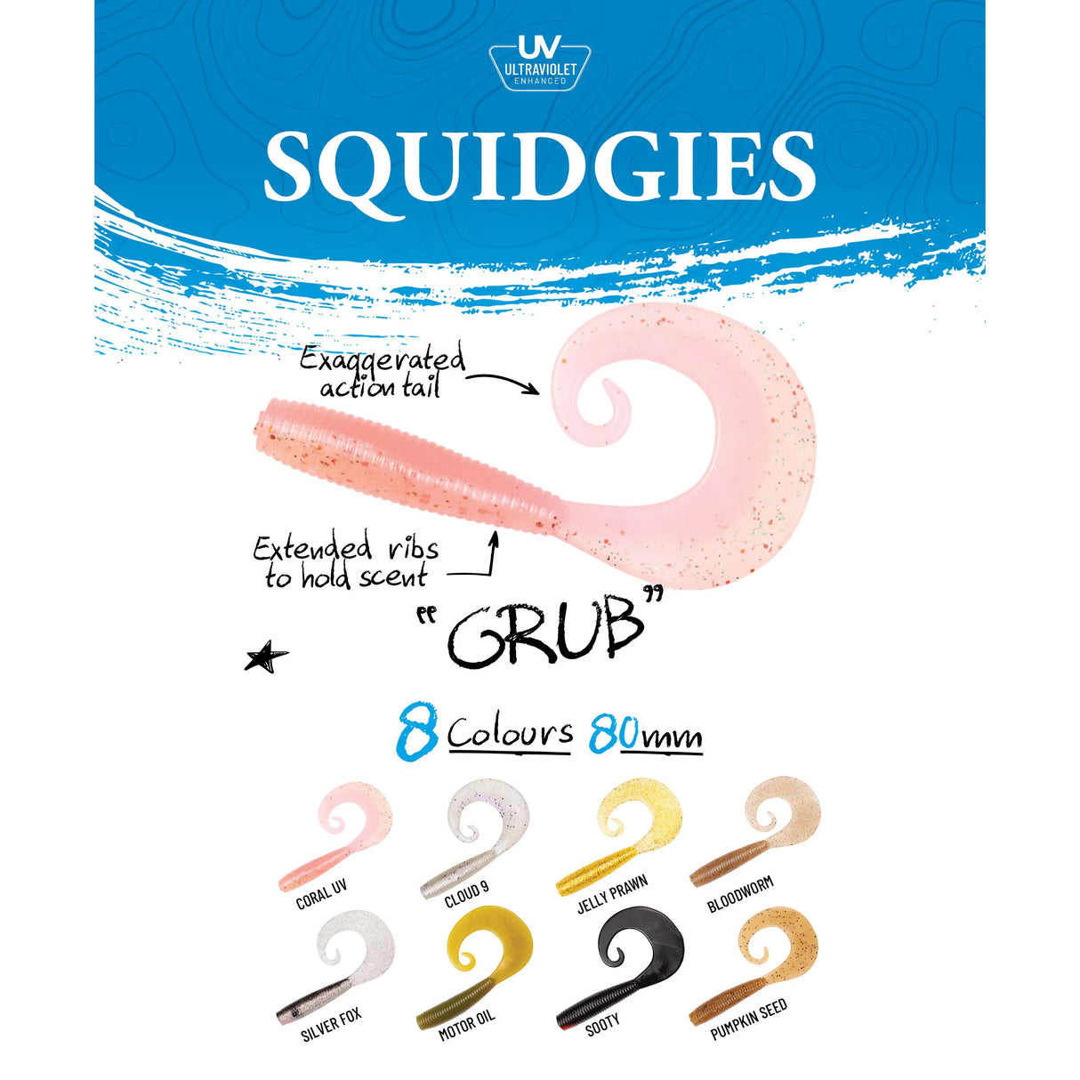 Shimano Squidgies Grub 80mm