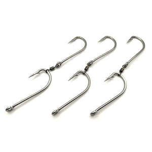 Loco Stainless Steel 2 Gang Hooks With Swivels - Addict Tackle