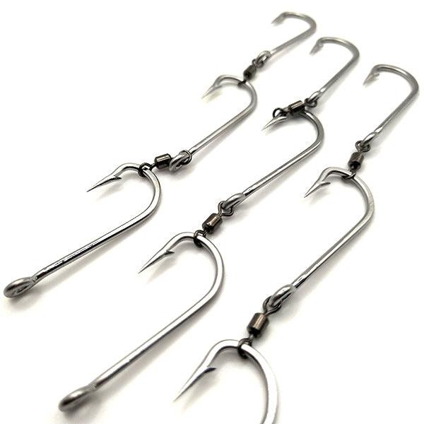 Loco Stainless Steel 3 Gang Hooks With Swivels - Addict Tackle