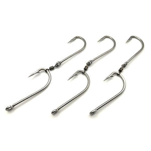 Loco Stainless Steel 2 Gang Hooks With Swivels by Loco at Addict Tackle