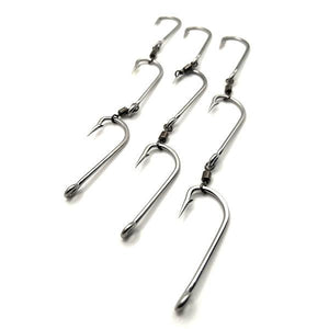 Loco Stainless Steel 3 Gang Hooks With Swivels by Loco at Addict Tackle
