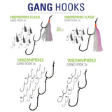 Mustad Big Gun 3 Gang Hooks With Flasher
