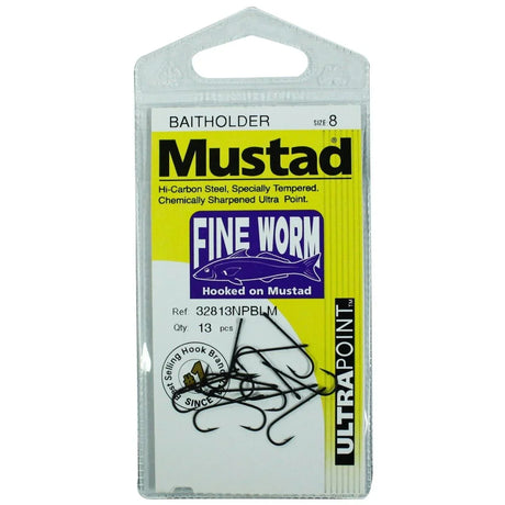 Mustad BaitHolder Fine Worm Hook - Addict Tackle