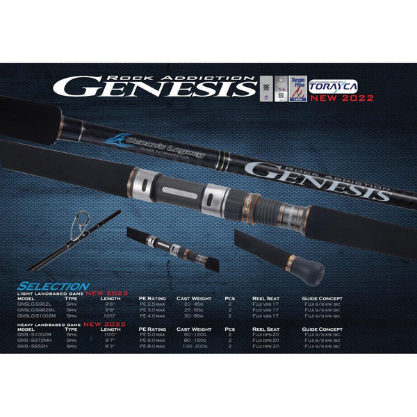 Ocean's Legacy Genesis Rock Addiction Spin Rods - Addict Tackle