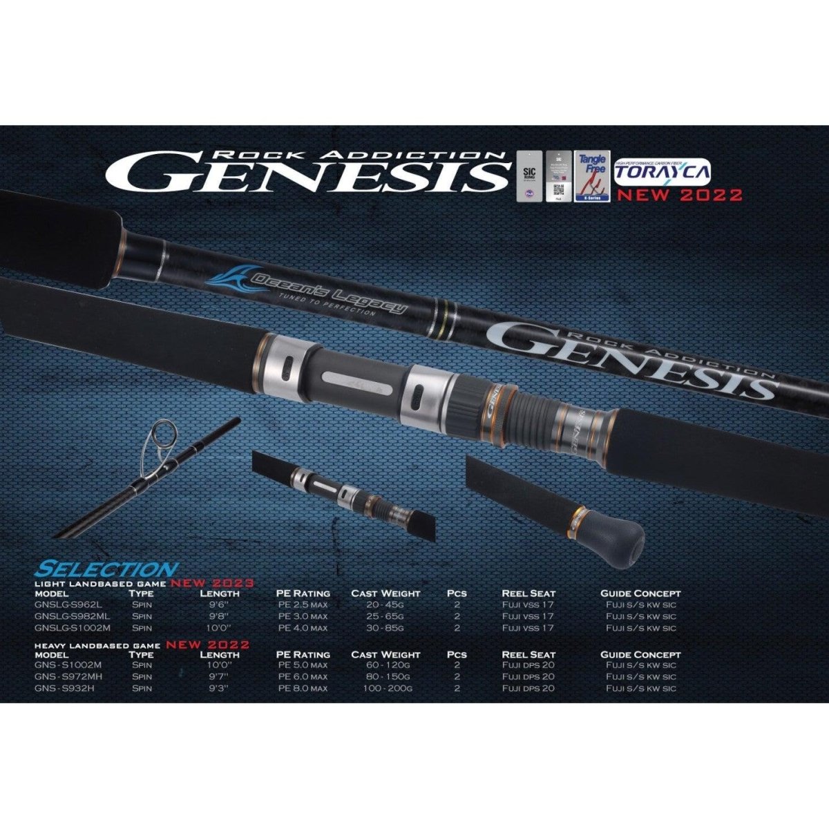 Ocean’s Legacy Genesis Rock Addiction Spin Rod - Addict Tackle