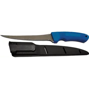 OceanStream Fillet Knife Blue With Sheath - Addict Tackle