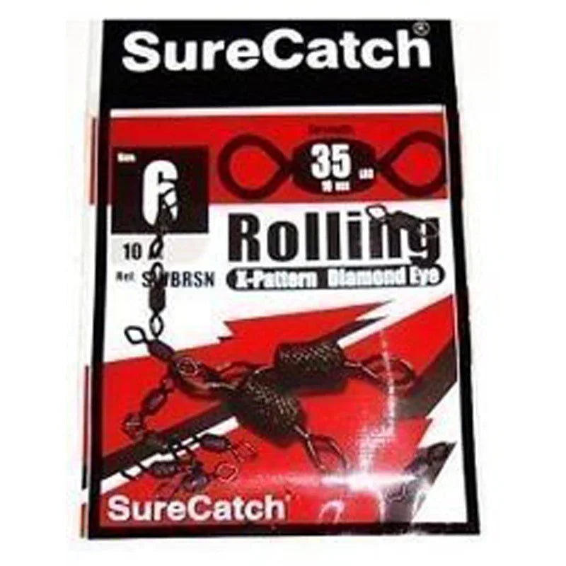 SureCatch Rolling X-Pattern Diamond Eye Swivels