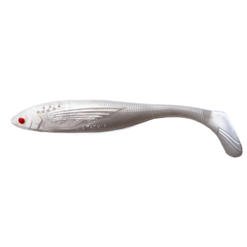 S Tackle Rattle Ghost White Minnow Pad Tail - Addict Tackle