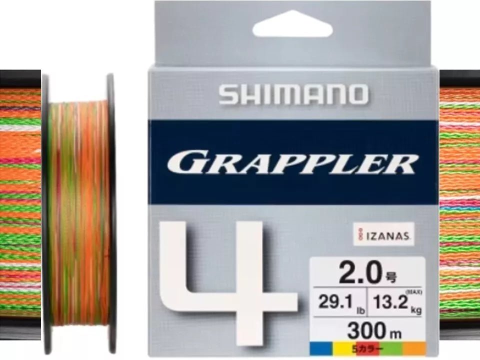 Shimano Grappler 4 PE Braid Multi Colour 300m - Addict Tackle