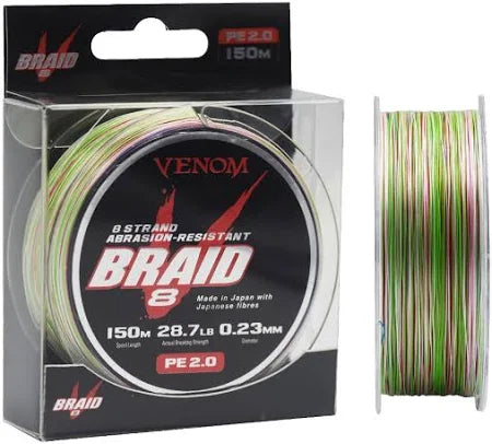 Venom V 8 Strand Braid Multi Colour 150m