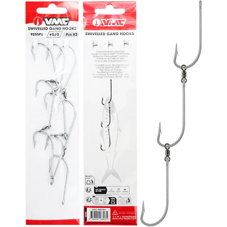 VMC Swivelled Gang 3 Hooks - Addict Tackle